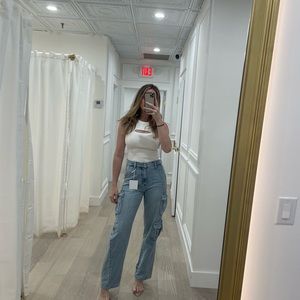 Pistola Cargo light wash denim